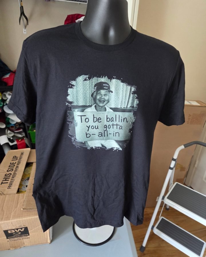 Custom photo tee: Photo and quote printed on a T-shirt