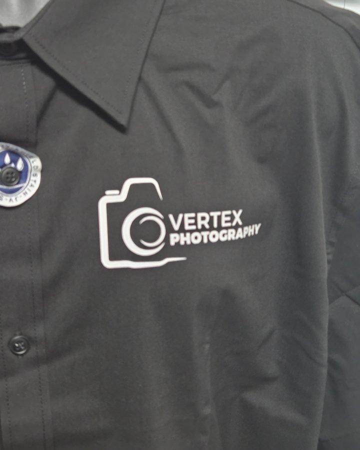 Vertex Photography: Logo on a staff shirt